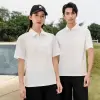 The new high-end workwear-style zippered pocket lapel plolo short-sleeved polo advertising shirt, cultural shirt, fashionable, casual, comfortable and breathable advertising shirt T-shirt is now available details Picture